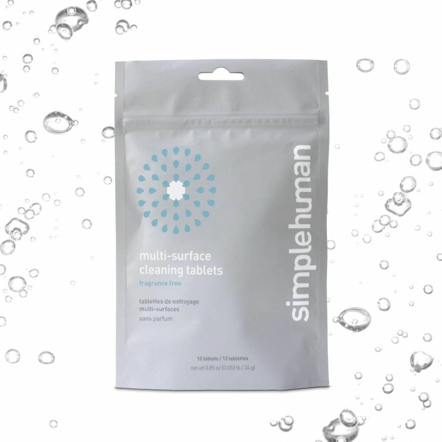 Simplehuman Eco-Friendly Multi-Surface Cleaning Tablets, Citrus Grapefruit Scent, 12 Pack (Makes 72 Oz Spray) - Safe for Kids & Pets