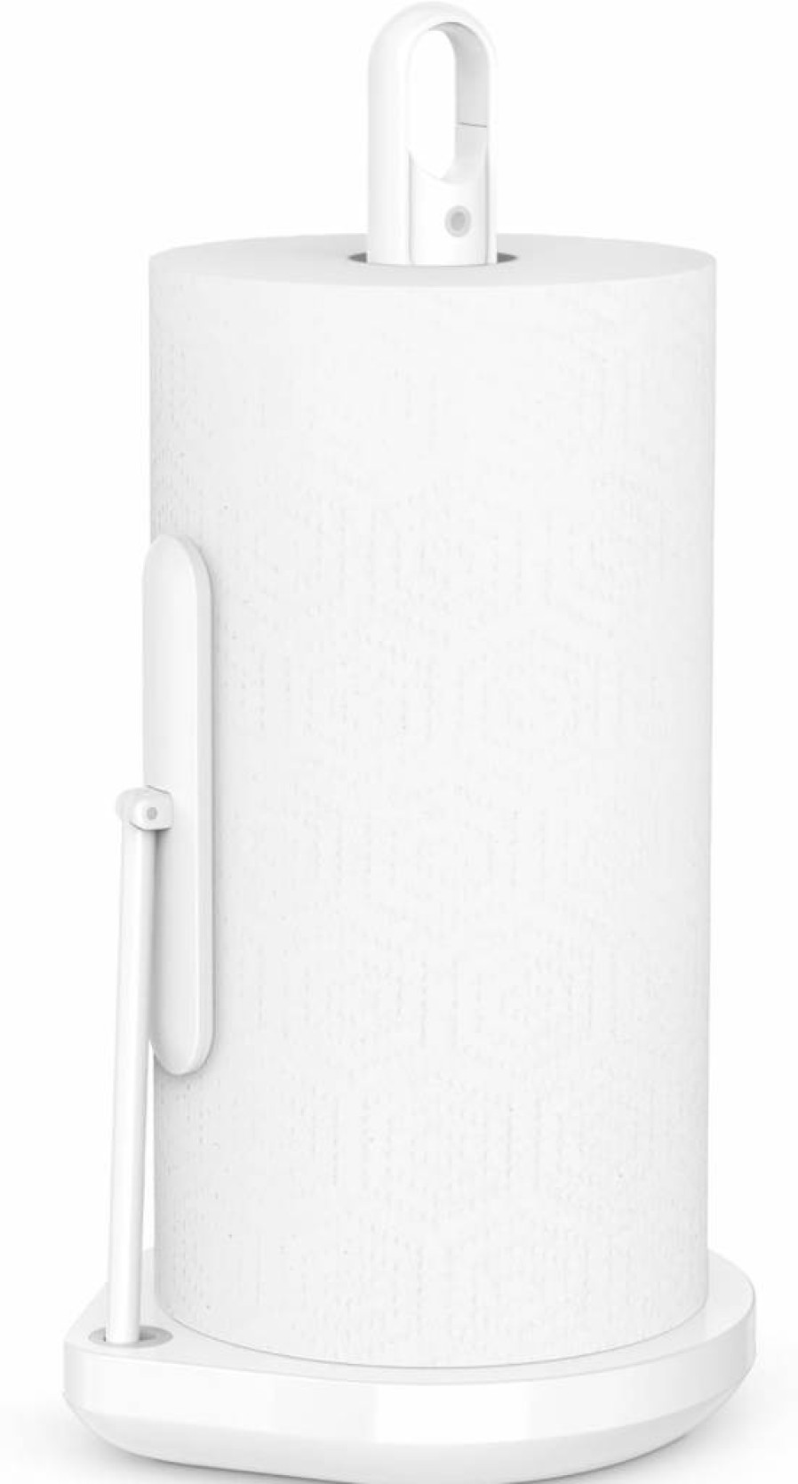 Simplehuman Black Stainless Steel Standing Paper Towel Holder with Built-in Spray Pump